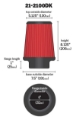 Picture of AEM 6 in DRY Flow Short Neck 9 in Element Filter