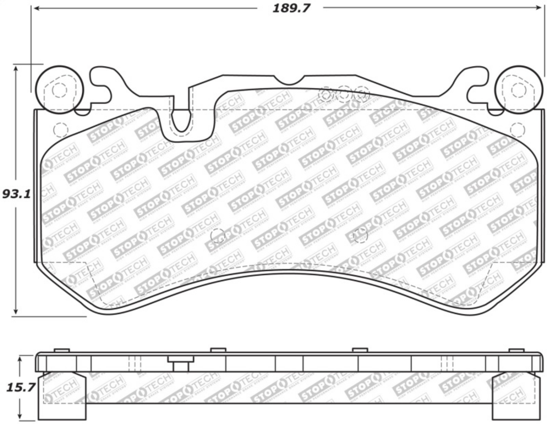 Picture of StopTech Street Select 14-18 Audi RS7 Front Brake Pads