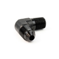 Picture of Snow Performance 1-8in NPT to 4AN Elbow Water Fitting Black