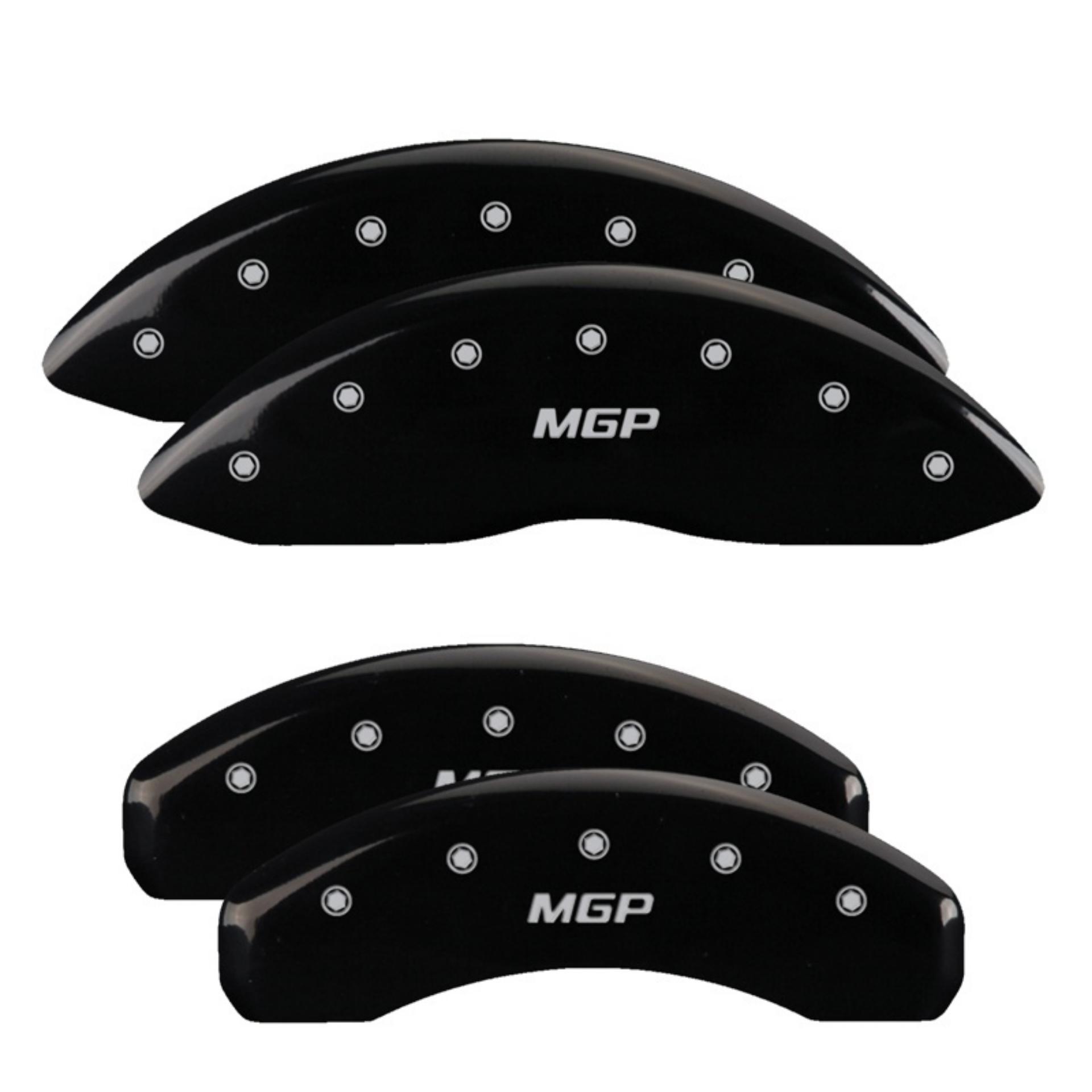 Picture of MGP 4 Caliper Covers Engraved F&R MGP Black Finish Silver Characters 11-18 Dodge Durango