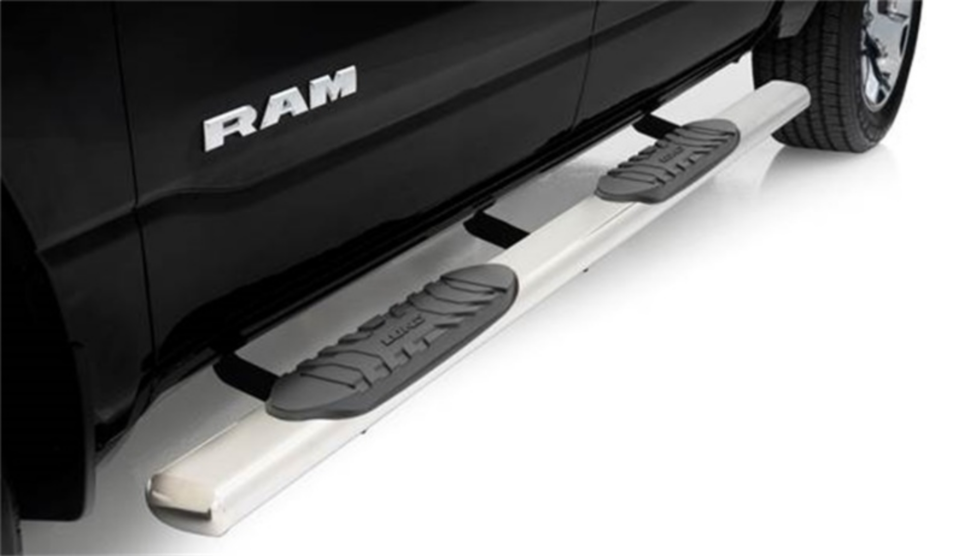 Picture of Lund 2019 RAM 1500 Ext- Cab 5in- Oval Straight SS Nerf Bars - Polished