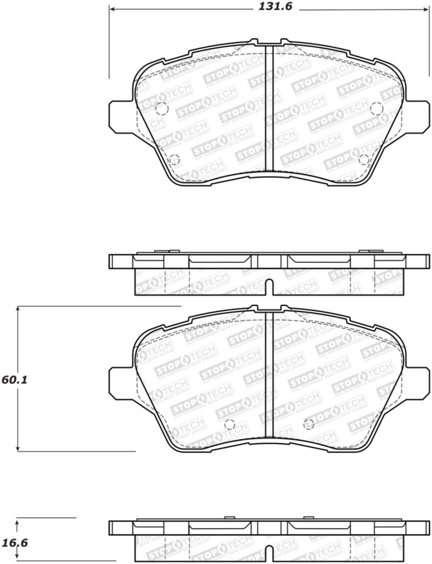 Picture of StopTech Performance 14-18 Ford Fiesta Front Brake Pads