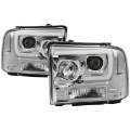 Picture of Spyder 05-07 Ford F250-350-450 SD Ver 2 Proj Headlights - Light Bar DRL - Black PRO-YD-FS05V2-LB-C