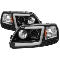 Picture of Spyder 97-03 Ford F-150 After 6-1997 Light Bar Projector Headlights - Blk PRO-YD-FF15097V2-LB-BK