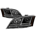 Picture of Spyder 08-15 Audi TT Halogen Projector Headlights w-Seq Turn Signal - Black PRO-YD-ATT08-BK
