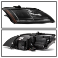 Picture of Spyder 08-15 Audi TT Halogen Projector Headlights w-Seq Turn Signal - Black PRO-YD-ATT08-BK