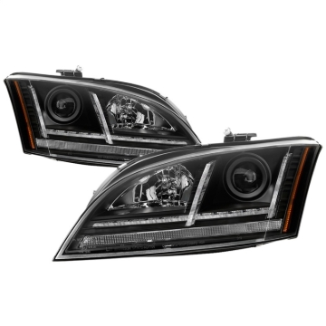 Picture of Spyder 08-15 Audi TT HID Xenon Projector Headlights w-Seq Turn Signal - Blk PRO-YD-ATT08-HID-BK