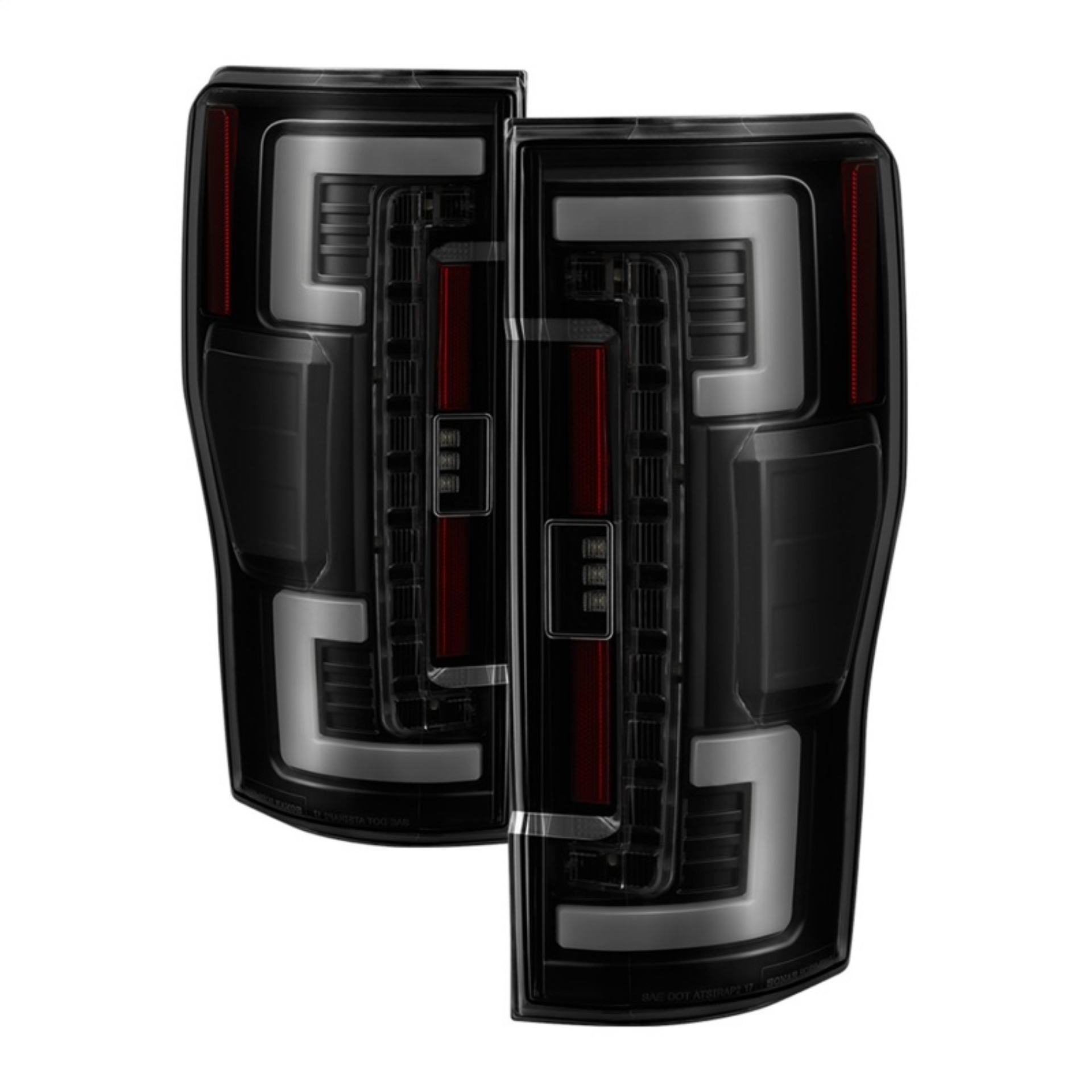 Picture of Spyder 17-18 Ford F-250 Super Duty Excl LED Models LED Tail Lights - Blk Smk ALT-YD-FS17-LED-BSM