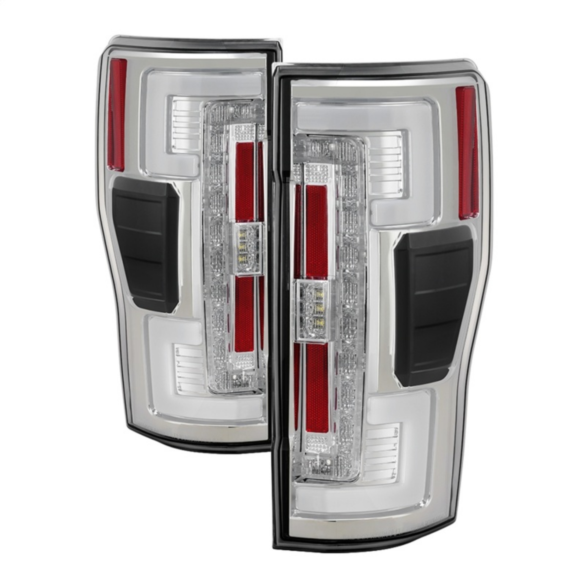 Picture of Spyder 17-18 Ford F-250 SD w-Blind Spot Sensor LED Tail Lights - Chrm ALT-YD-FS17BS-LED-C