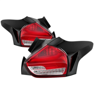 Picture of Spyder 15-17 Ford Focus Hatch LED Tail Lights w-Indicator-Reverse - Red Clr ALT-YD-FF155D-LED-RC