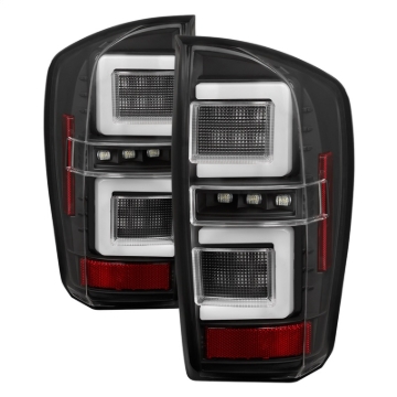 Picture of Spyder 16-17 Toyota Tacoma LED Tail Lights - Black ALT-YD-TT16-LED-BK