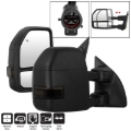 Picture of xTune 99-07 Ford Super Duty Heated LED Signal Power Mirrors - Smk Pair MIR-FDSD99S-G4-PW-SM-SET