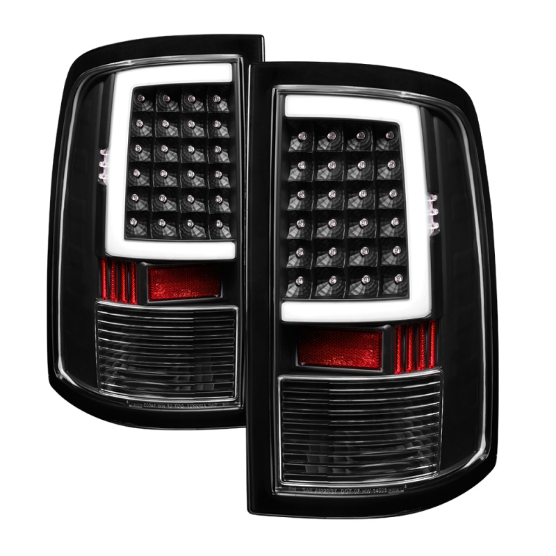 Picture of xTune 09-18 Dodge Ram 1500 Incandescent Model LED Tail Lights - Blk ALT-ON-DR09-LBLED-BK