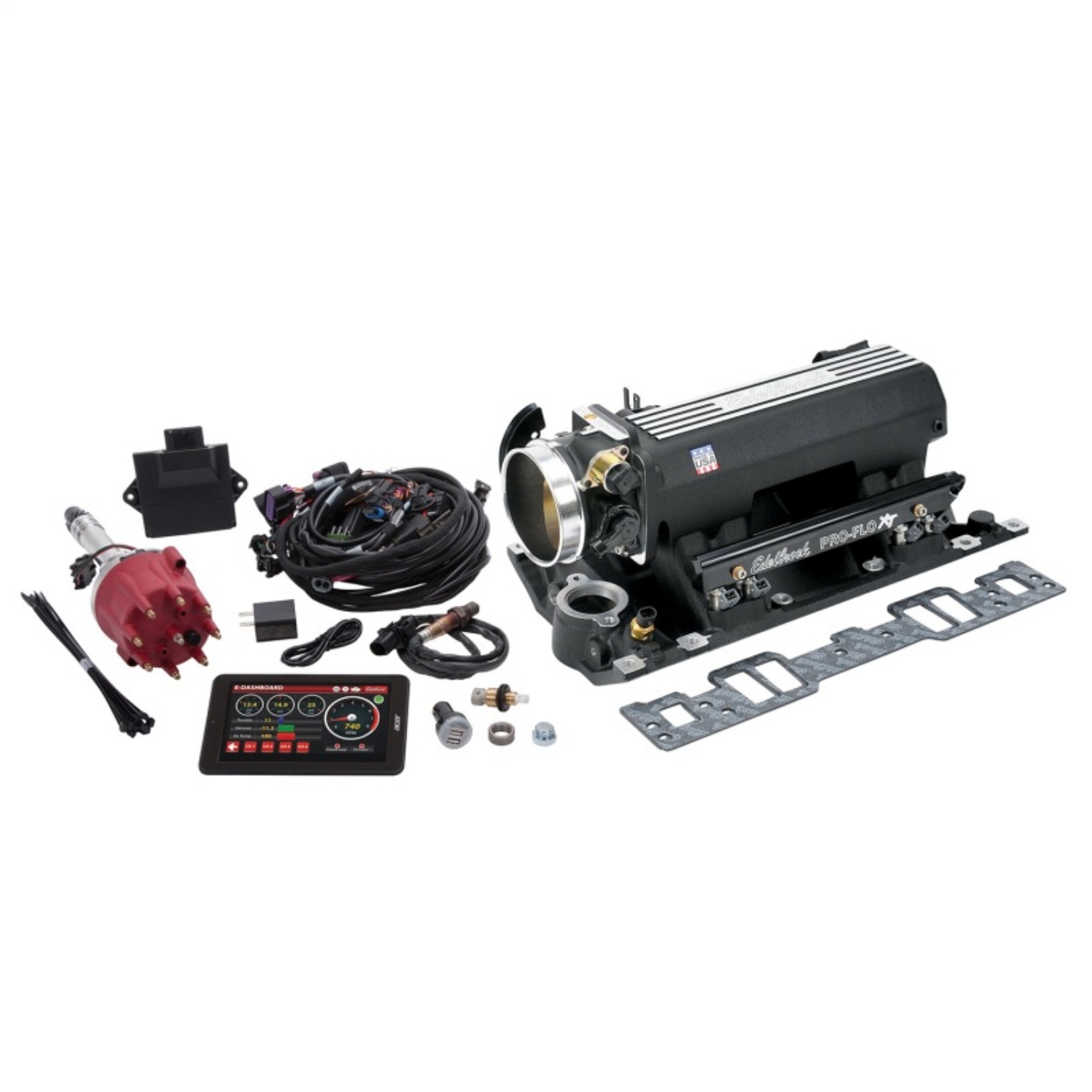 Picture of Edelbrock Pro Flo 4 XT EFI System Seq Port SBC Vortec-E-Tec 550 Max HP 29lb-hr Black Finish