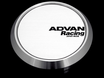 Picture of Advan 73mm Flat Centercap - White-Silver Alumite