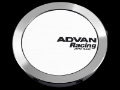 Picture of Advan 63mm Full Flat Centercap - White-Silver Alumite