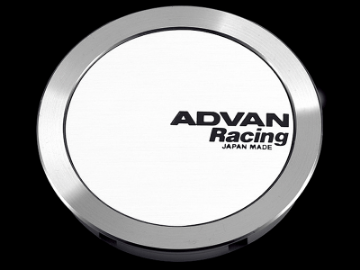 Picture of Advan 73mm Full Flat Centercap - White-Silver Alumite