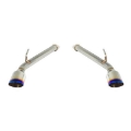 Picture of Remark 2017+ Infiniti Q60 Axle Back Exhaust w-Burnt Stainless Single Wall Tip