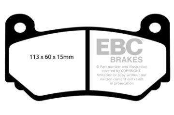Picture of EBC AP Racing Caliper CP7600 Bluestuff NDX Front Brake Pads