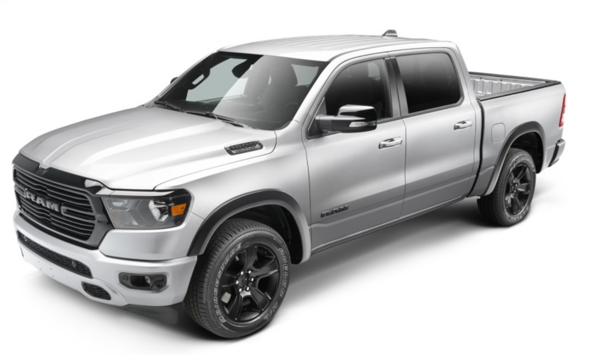 Picture of Bushwacker 19-22 Ram 1500 Excl- Rebel-TRX 76-3 & 67-4in Bed OE Style Flares 4pc Set - Blk - Smooth