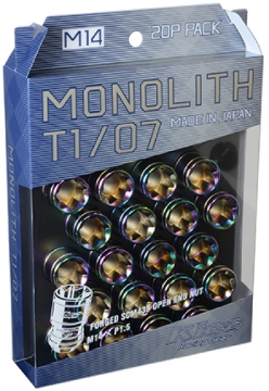 Picture of Project Kics 14 x 1-5 Neochrome T1-07 Monolith Lug Nuts - 20 Pcs