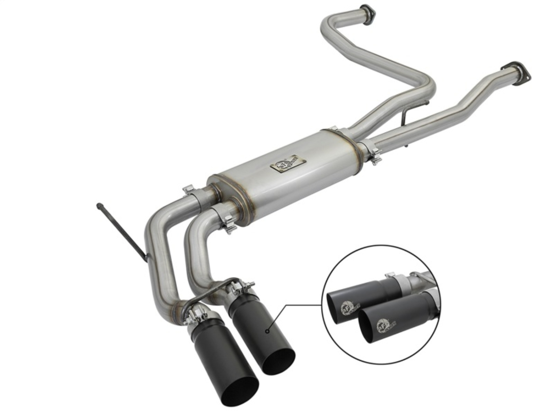 Picture of aFe Rebel Series 3in 409 SS Cat-Back Exhaust w- Black Tips 04-15 Nissan Titan V8 5-6L