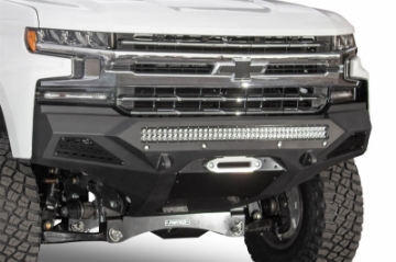 Picture of Addictive Desert Designs 2019 Chevrolet Silverado 1500 SF Front Bumper w- Winch Mount&Sensor Cutout