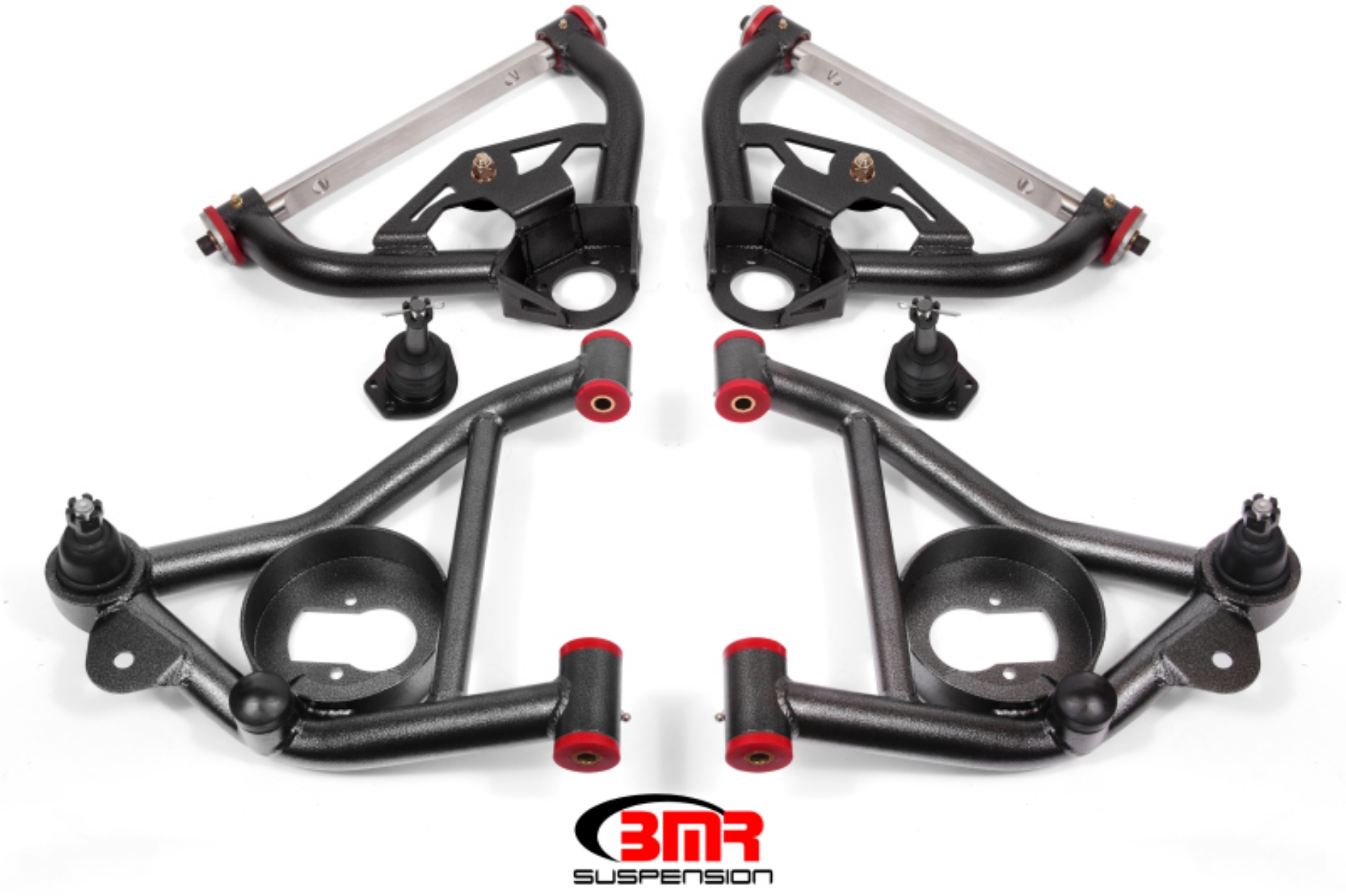 Picture of BMR 78-87 G-Body Upper And Lower A-Arm Kit - Black Hammertone