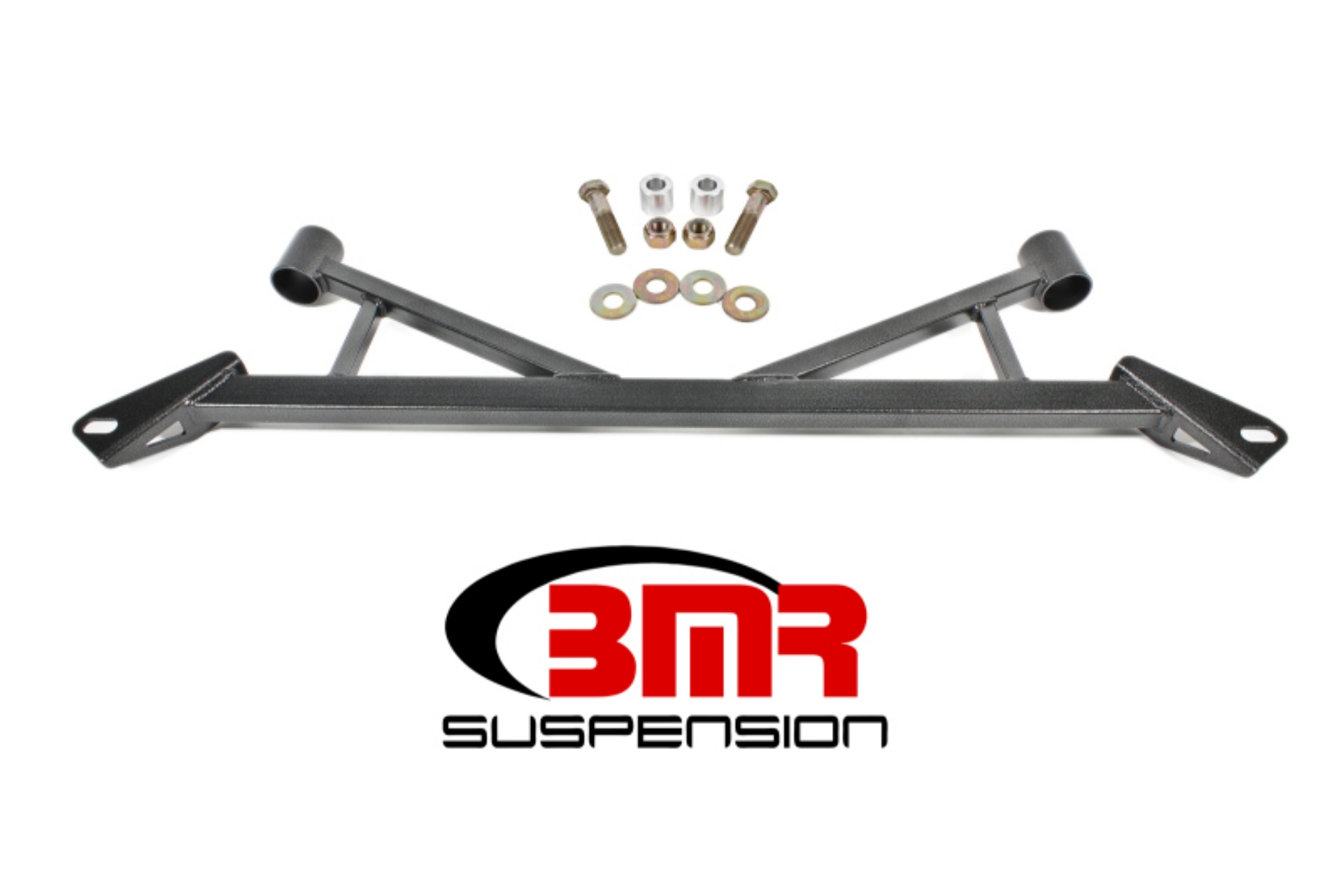 Picture of BMR 15-17 S550 Mustang Front 4-Point Subframe Chassis Brace - Black Hammertone