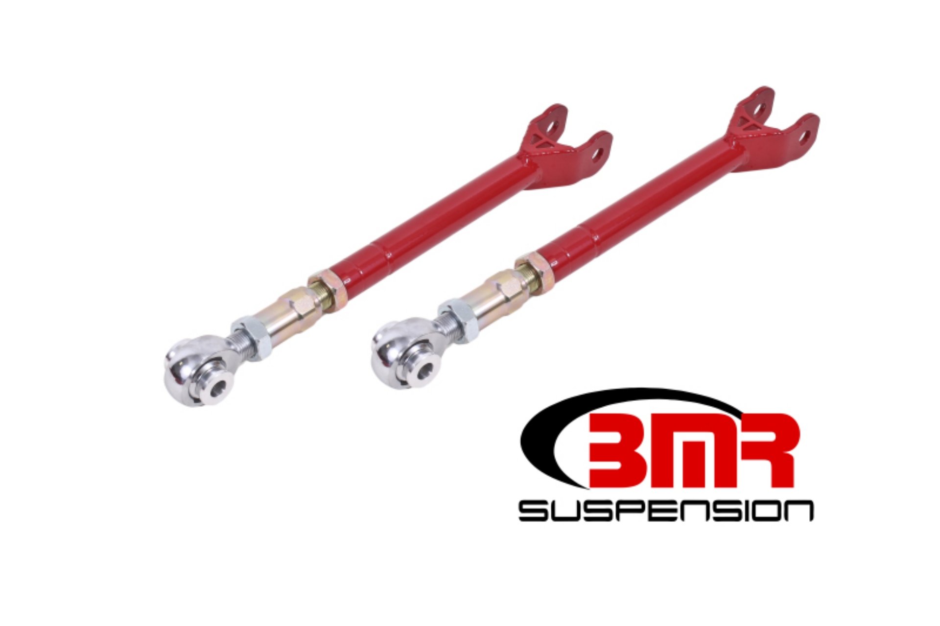 Picture of BMR 08-17 Challenger Lower Trailing Arms w- On-Car Adj- Rod Ends - Red