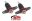 Picture of BMR 16-17 6th Gen Camaro Motor Mount Kit Polyurethane - Black Anodized