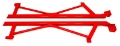 Picture of BMR 05-14 S197 Mustang Weld-On Boxed Subframe Connectors - Red