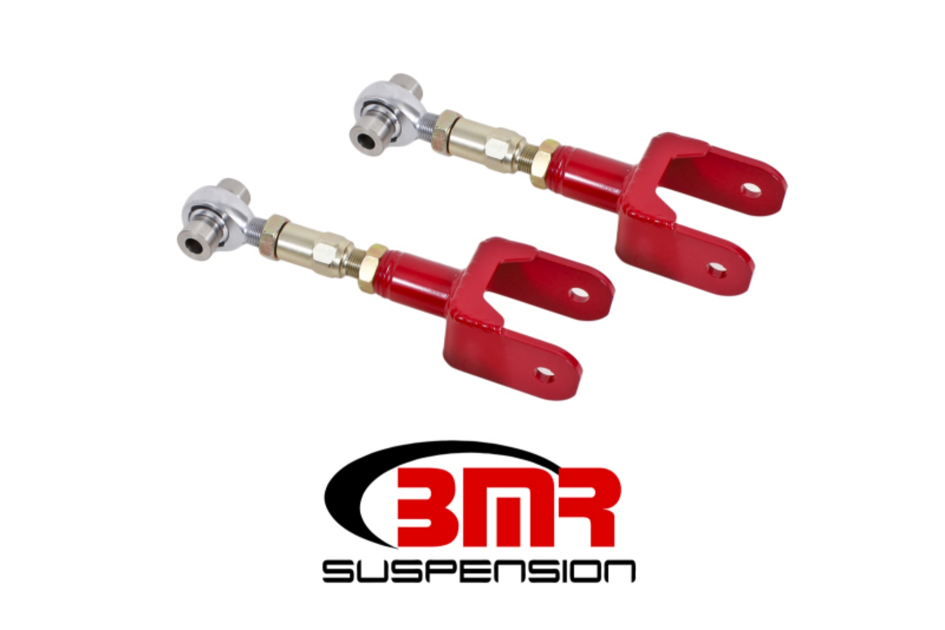 Picture of BMR 79-04 Fox Mustang Upper Control Arms On-Car Adj- Rod Ends - Red