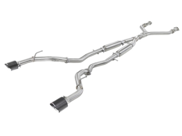 Picture of aFe Takeda 2-5in 304 SS Cat-Back Exhaust System w- Carbon Fiber Tips 16-18 Infiniti Q50 V6-3-0L tt