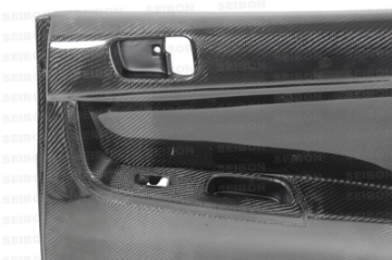 Picture of Seibon 08-12 Mitsubishi Evo Carbon Fiber Rear Door Panels