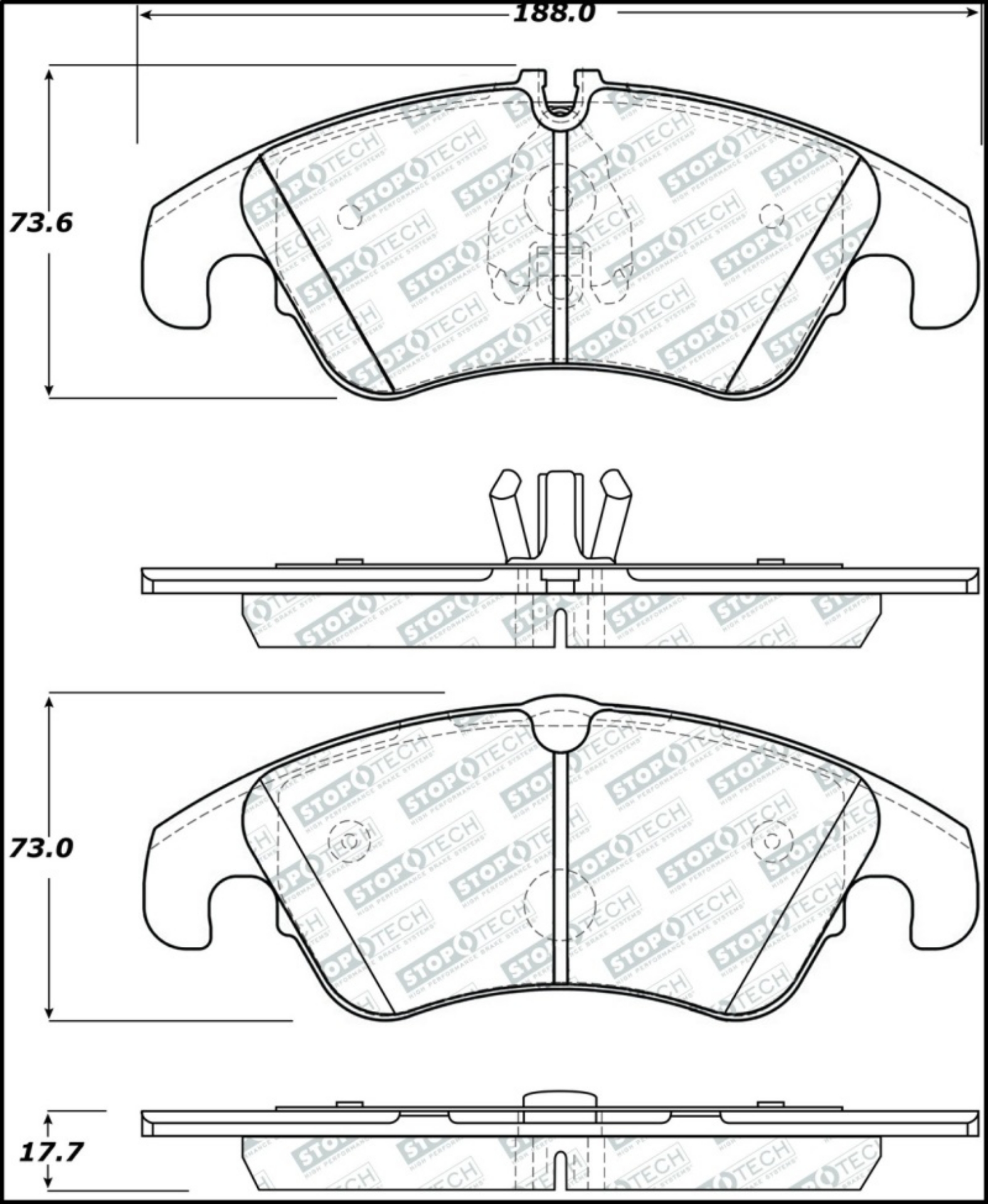 Picture of StopTech Street Select 08-17 Audi A5 Front Brake Pads