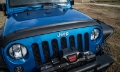 Picture of AVS 07-18 Jeep Wrangler JK Aeroskin II Textured Low Profile Hood Shield - Black