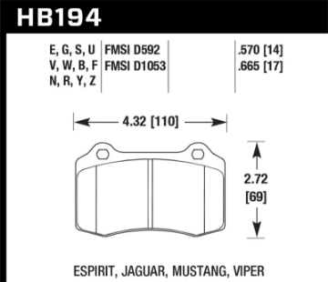 Picture of Hawk 10-11 Chevy Camaro SS DTC-60 Race Rear Brake Pads