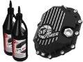 Picture of AFE Power 11-18 GM 2500-3500 AAM 9-25 Axle Front Diff Cover Black Machined w- 2 Qts 75w90 Oil