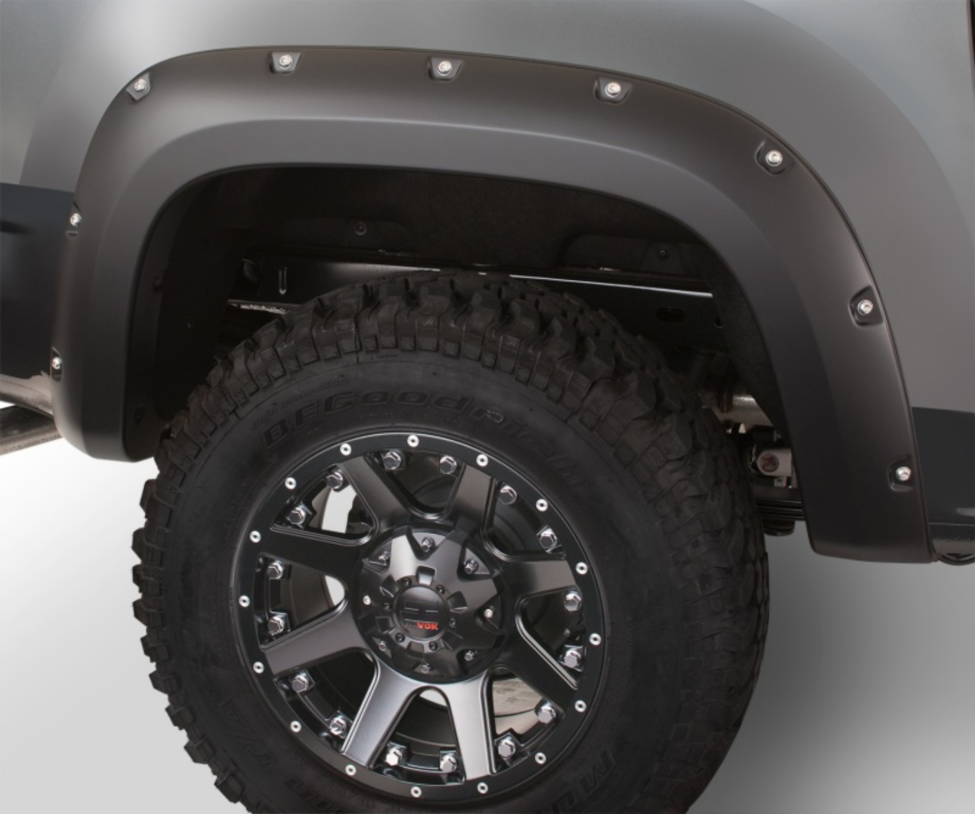 Picture of Bushwacker 19-22 GMC Sierra 1500 Pocket Style Flares 2pc- Rear - Black