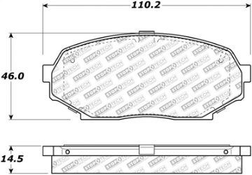 Picture of StopTech 90-93 GEO Storm - Mazda Miata Street Select Front Brake Pads