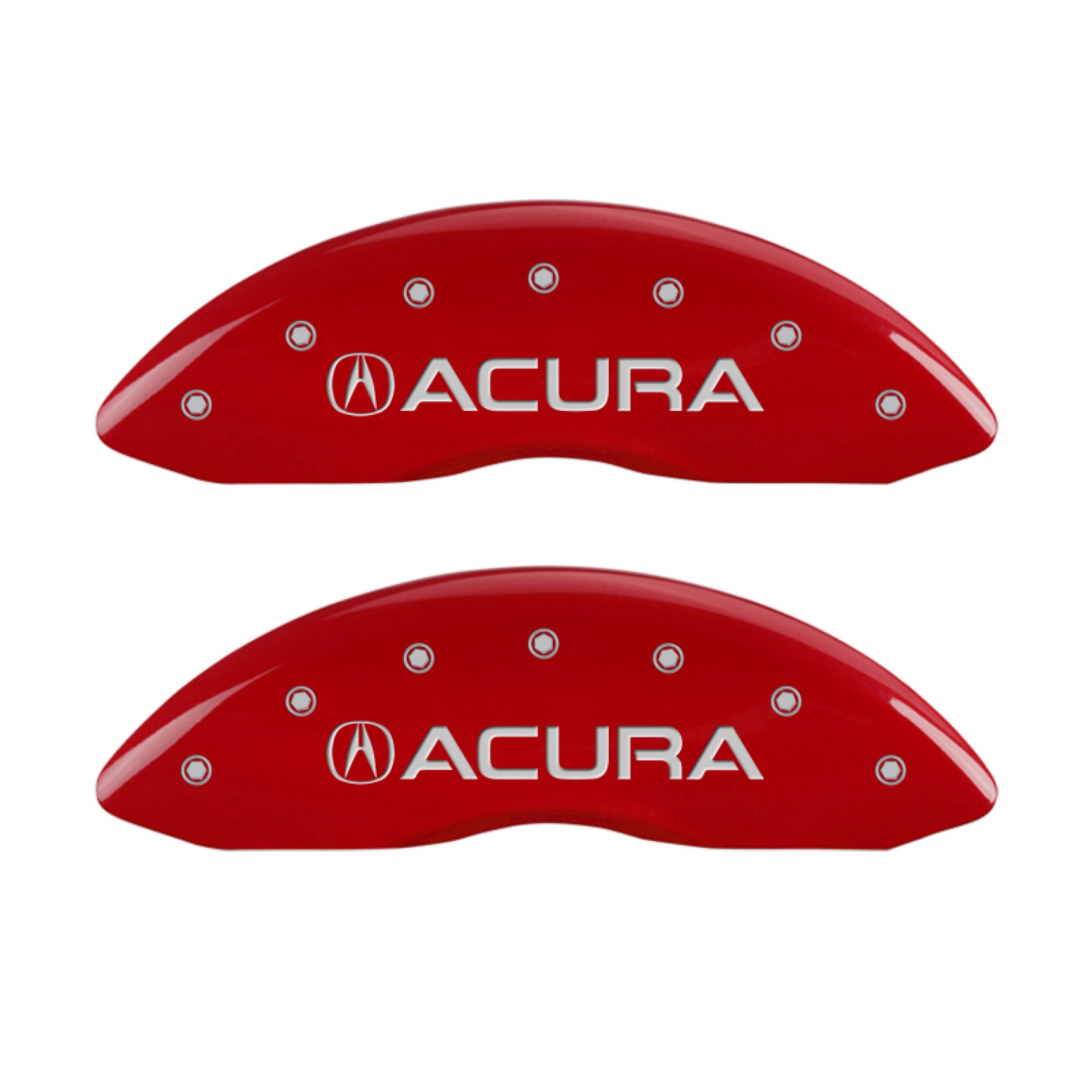 Picture of MGP 4 Caliper Covers Front Acura Rear MDX Red Finish Silver Characters