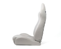 Picture of NRG Reclinable Sport Seats Pair The Arrow Grey Vinyl w- Pressed NRG logo w- Grey Stitch