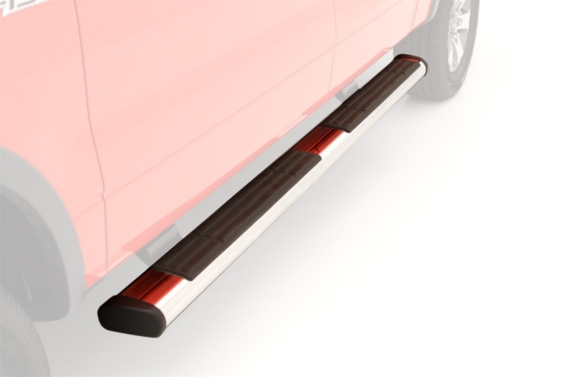 Picture of Lund 2019 Chevy Silverado 1500 Ext- Cab Rocker Panel Mount 6in Oval Straight SS Nerf Bars-Polished