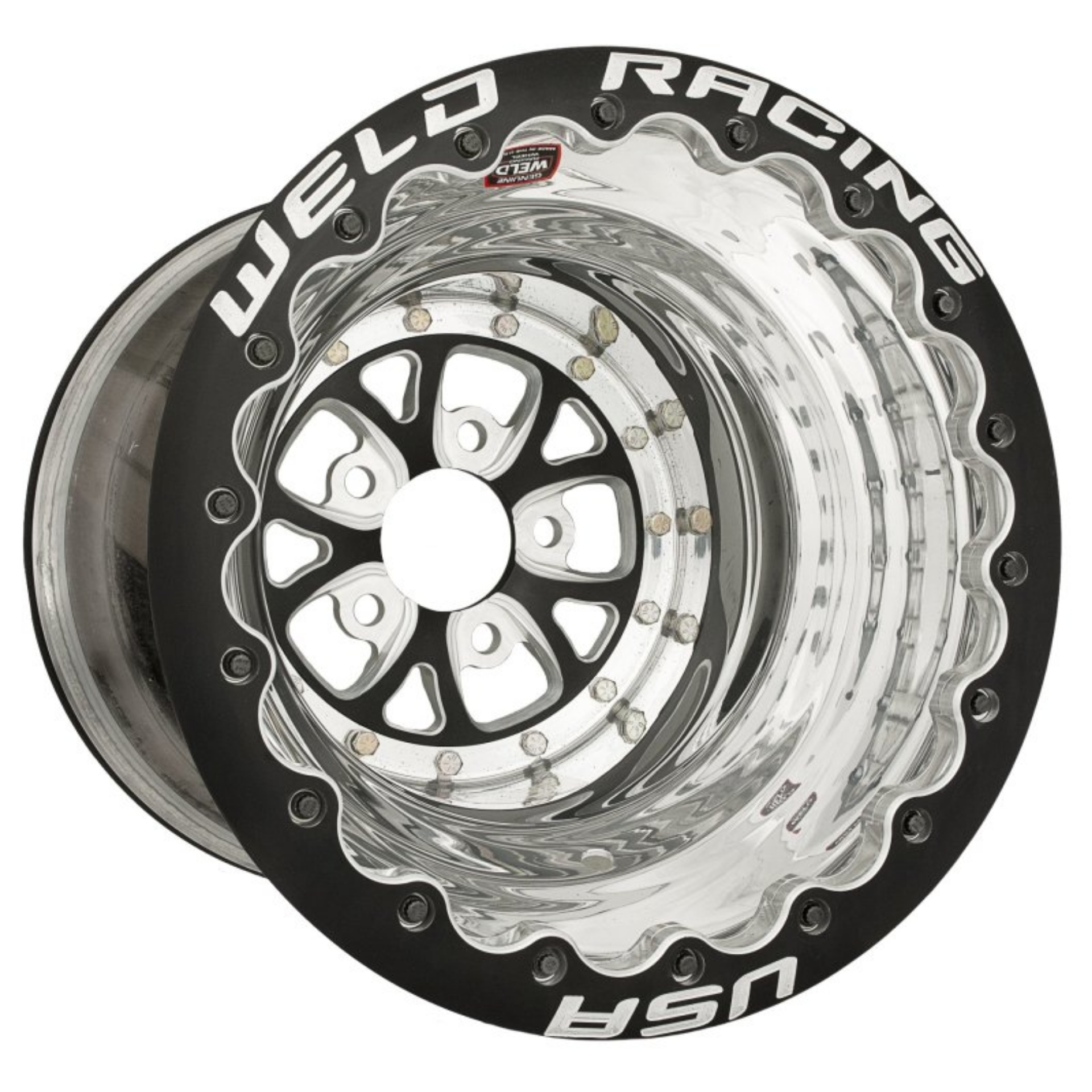 Picture of Weld V-Series 16x16 - 5x4-75 BP - 5in- BS Black Wheel - Black Double Beadlock
