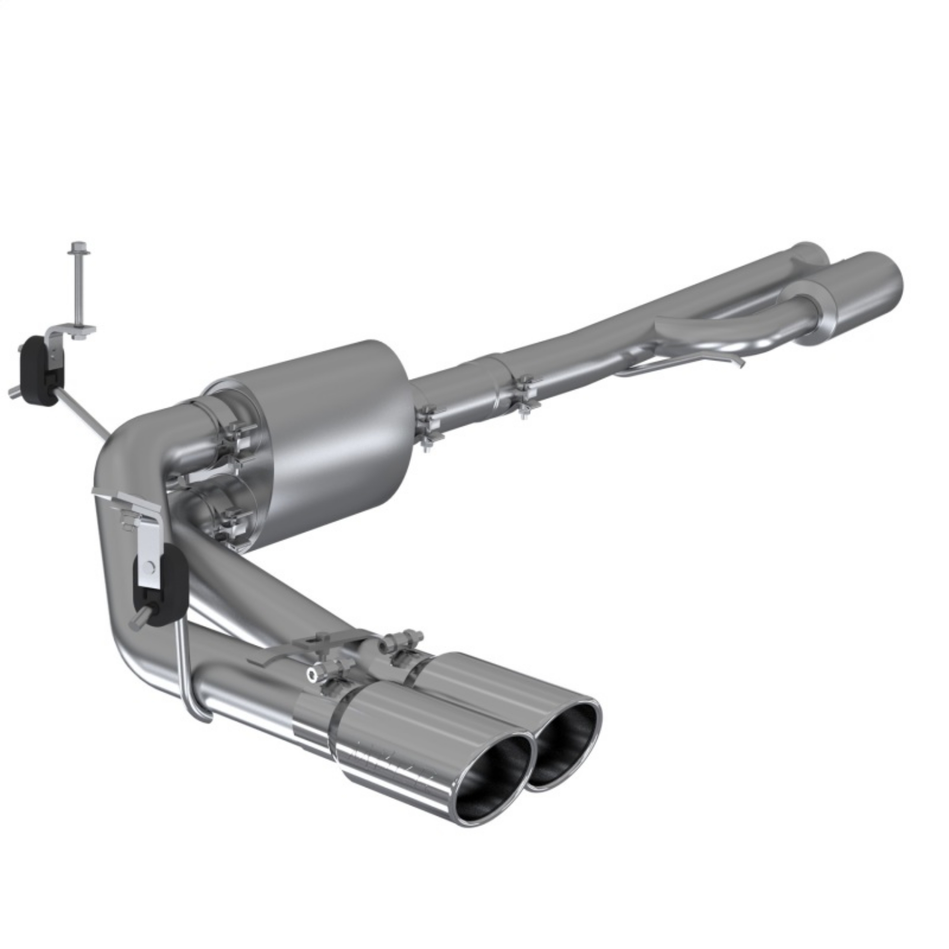 Picture of MBRP 2019+ Chevrolet Silverado 1500 4-5L-5-3L Pre-Axle Dual Side Exite w- 4in OD Tip- T304