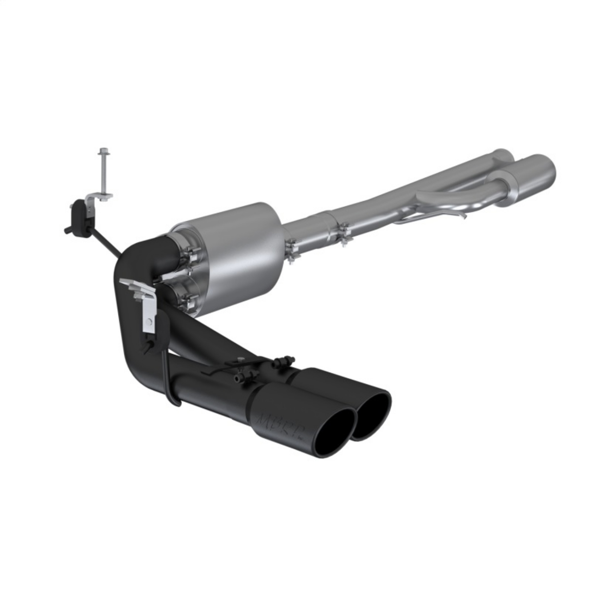 Picture of MBRP 2019+ Chevrolet Silverado 1500 4-5L-5-3L Pre-Axle Dual Side Exite w- 4in OD Tip- Black Coated