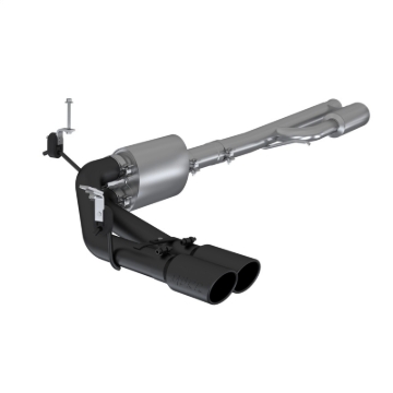 Picture of MBRP 2019+ Chevrolet Silverado 1500 4-5L-5-3L Pre-Axle Dual Side Exite w- 4in OD Tip- Black Coated