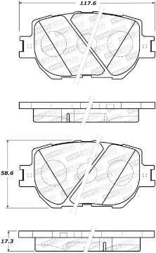 Picture of StopTech 14-15 Lexus IS Street Select Front Brake Pads