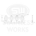 Picture of Stainless Works Small Block Ford 4-6L 3V Round Port Header 304SS Exhaust Flanges 1-5-8in Primaries